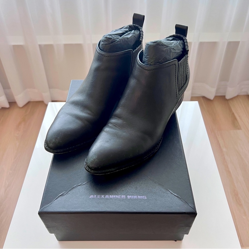 Alexander Wang Kori Leather Ankle Boots - Gold